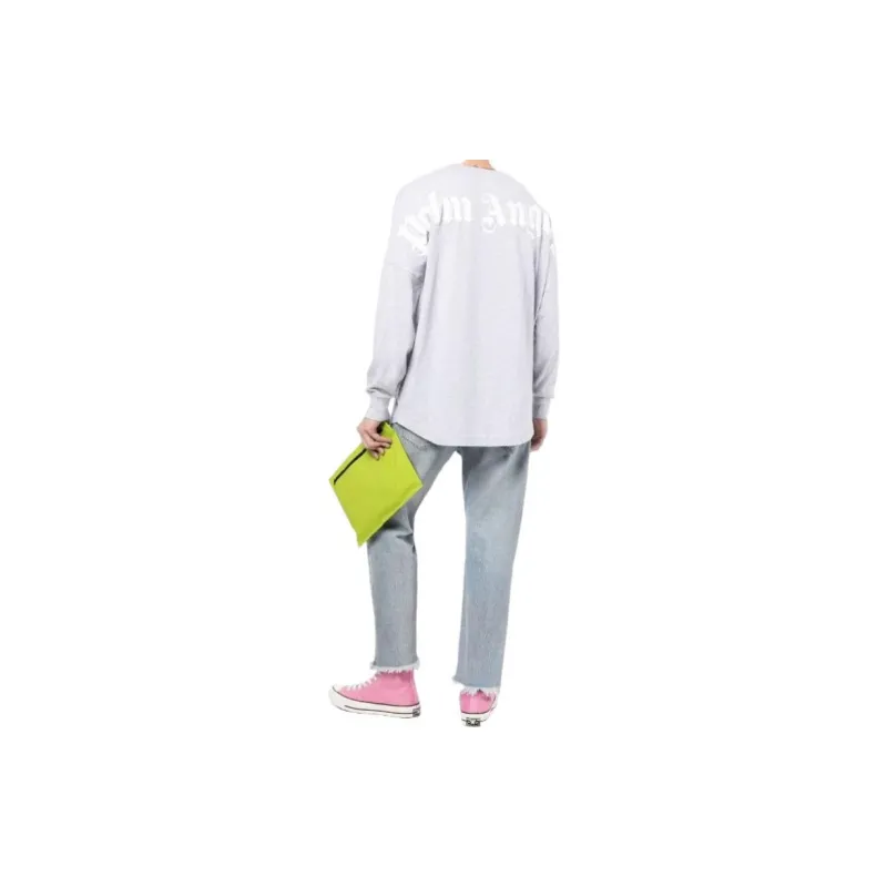 PALM ANGELS Gothic Logo Longsleeve T Shirt-4