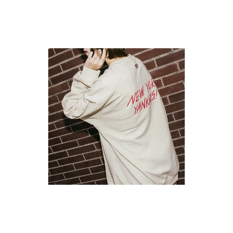 MLB New York Yankees Sweatshirts Unisex Ivory White-2