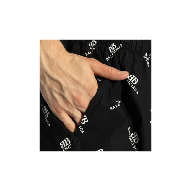 Balenciaga Bb Logo Bermuda Shorts-4