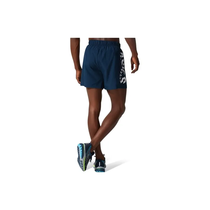Asics Sports Shorts Unisex Dark Blue Silver-2