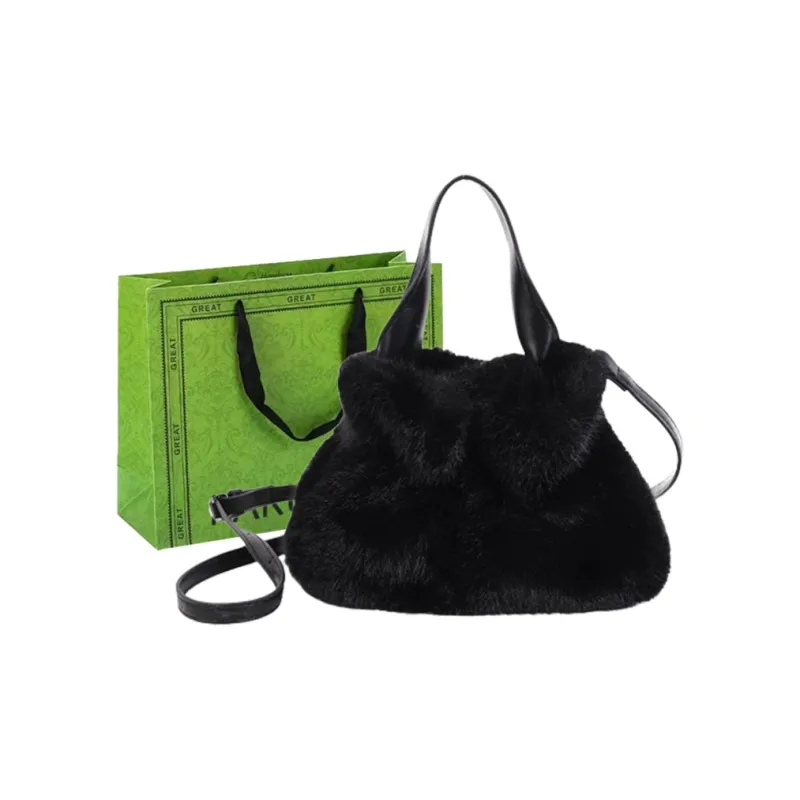 KARUISHA Plush Handbag Crossbody Bag Regular Women's Dark Khaki/Black/Pink/Purple/White-16