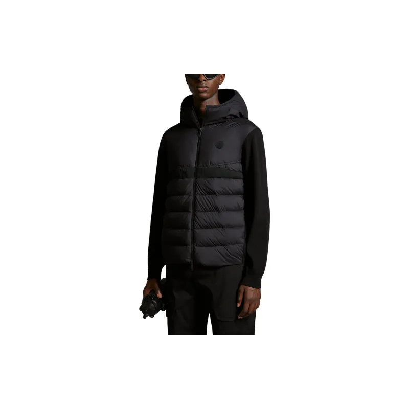Moncler Padded front Logo plaque Cotton Jacket-3