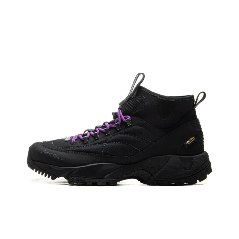 LiNing Xingye HIGH Anti Slip Wear Resistant High Top Trekking Shoes Unisex Black-0