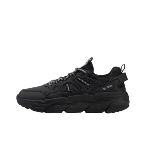 361° Anti-Slip Wear-Resistant Low-Top Chunky Sneakers Men's Black