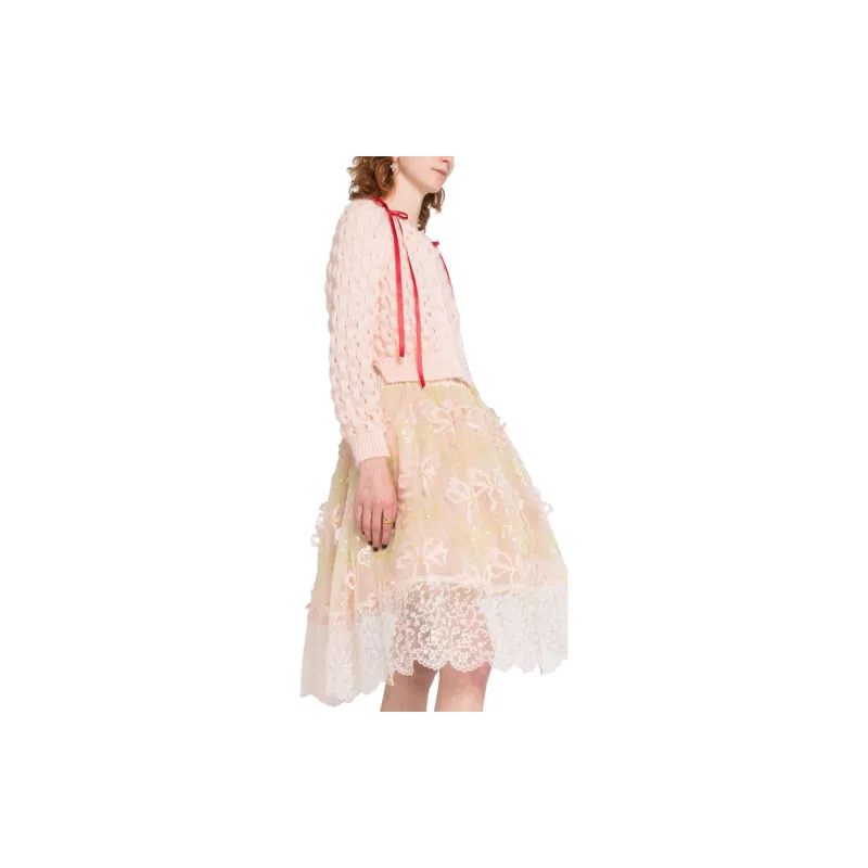 SIMONE ROCHA Sleeveless Embroidered Midi Dress-3