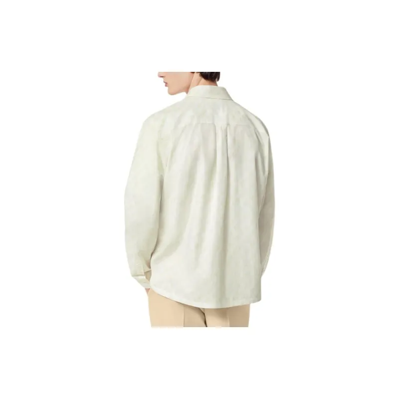 LOUIS VUITTON Monogram Printed Long Sleeved Cotton Shirt-3