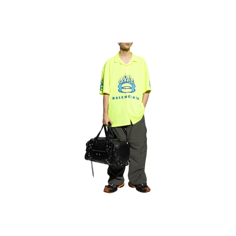 Balenciaga Logo Printed Short Sleeve Shirt-3