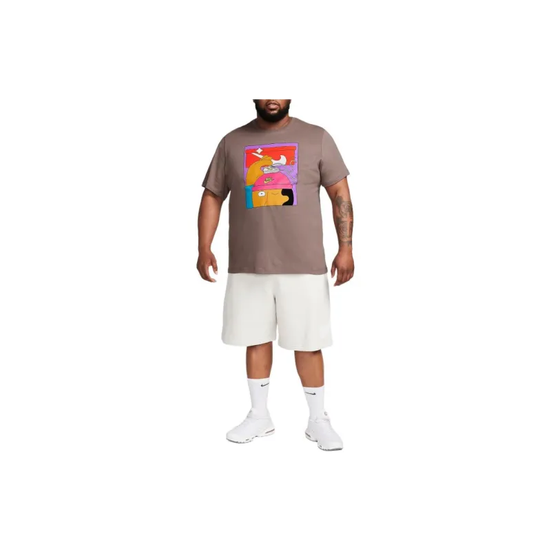 Nike T-Shirts Men Brown-3