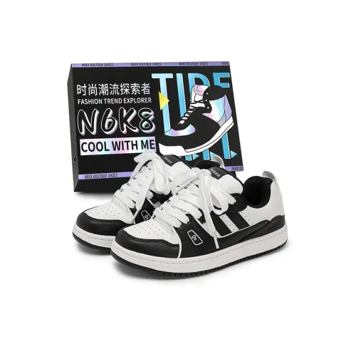 N6K8 Skateboard Shoes Unisex Low-Top White