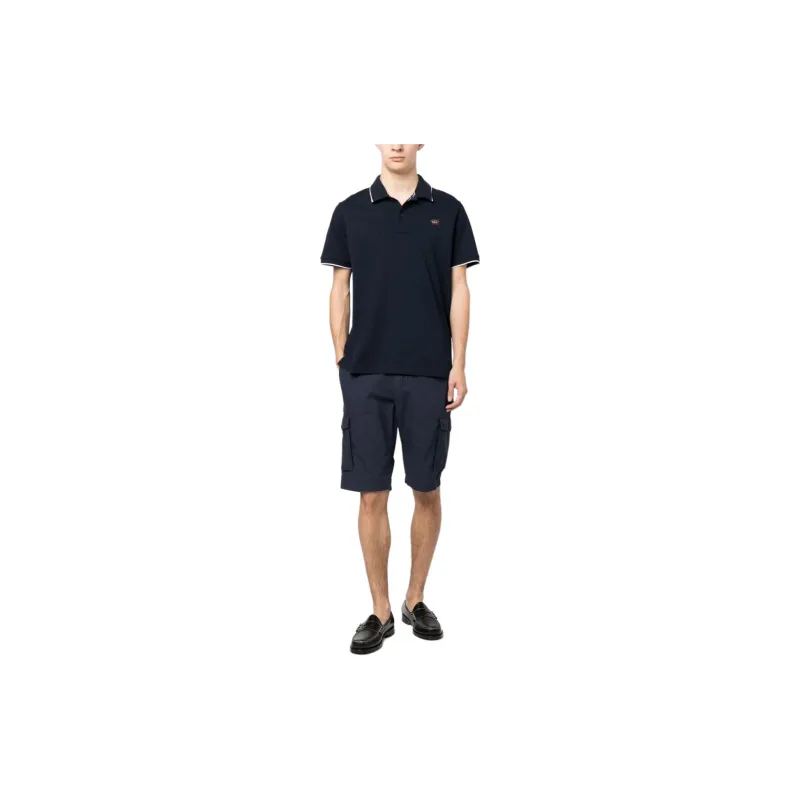 Paul & Shark Logo patch Cotton Polo Shirt-1