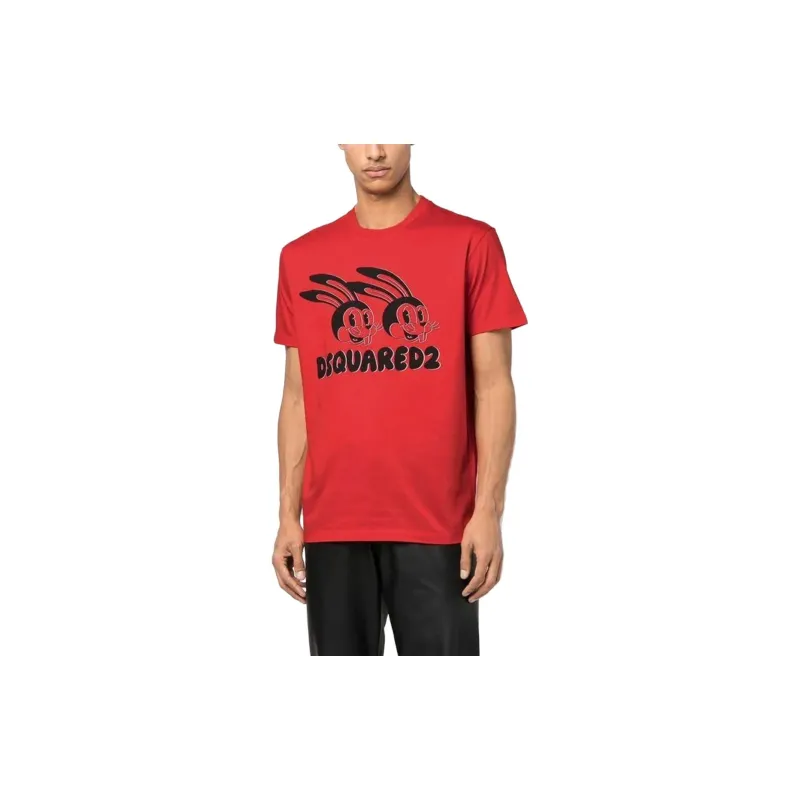 DSQUARED 2 Logo Printed Crewneck T Shirt-1
