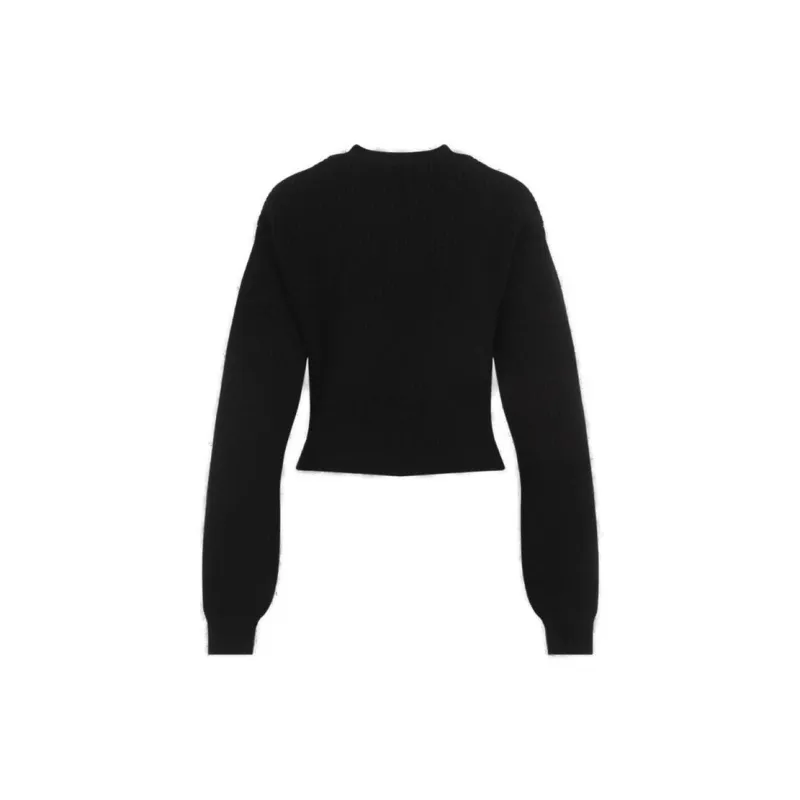 Balenciaga Logo Patch Cropped Sweater-6