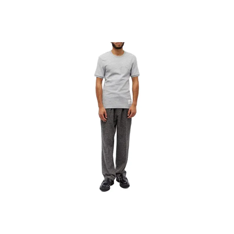 THOM BROWNE Pinstripe Pattern Crewneck T Shirt-1