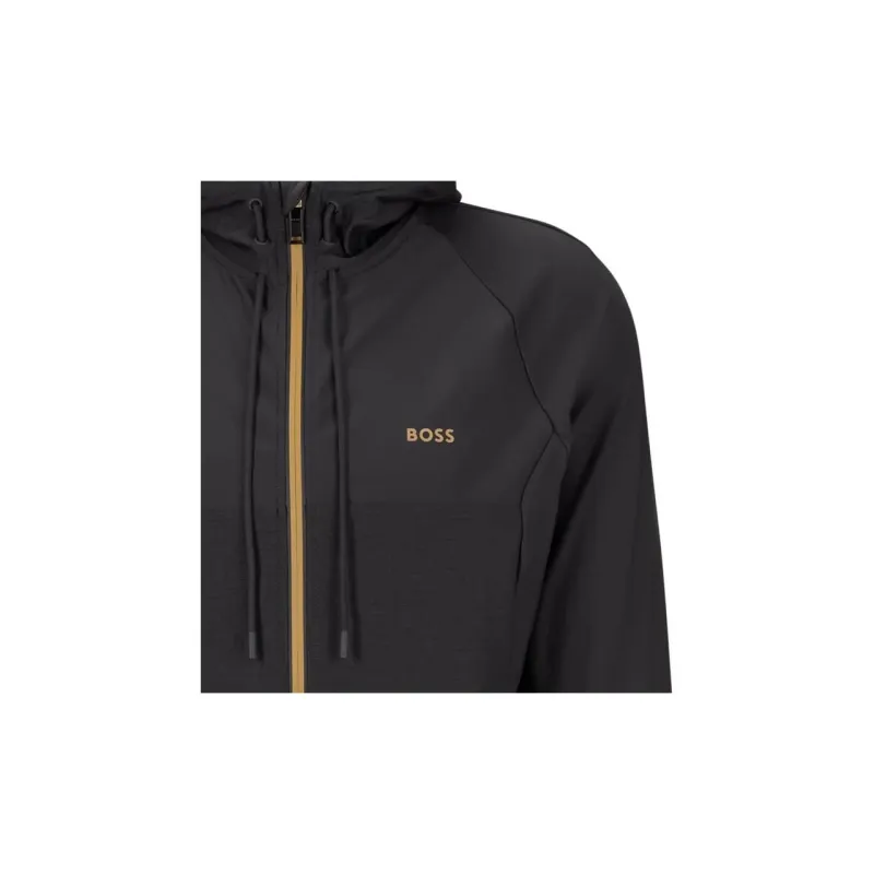 HUGO BOSS Logo print Zip up Hooded Windbreaker-2