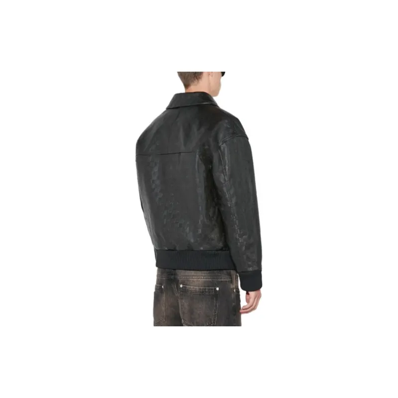 Misbhv Monogram Embossed Bandit Leather Jacket-1