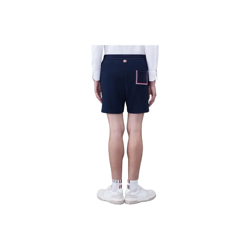 THOM BROWNE Rwb Stripe Trimmed Drawstring Track Shorts-2