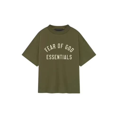 Fear Of God Essentials T-Shirts Women's Evergreen Green/MILITARY