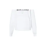 Burberry Unisex Letter Print Hooded Long Sleeve Sweatshirt White