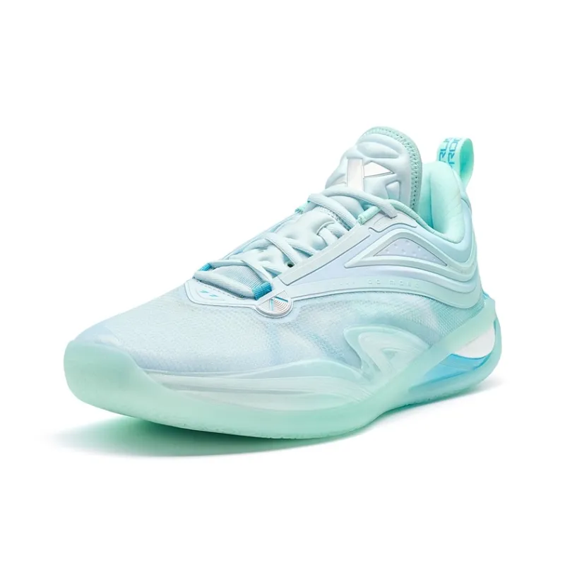 XTEP Zhang Zhenlin Generation Basketball Shoes Men Low Top Ice Blue/Misty Blue-1