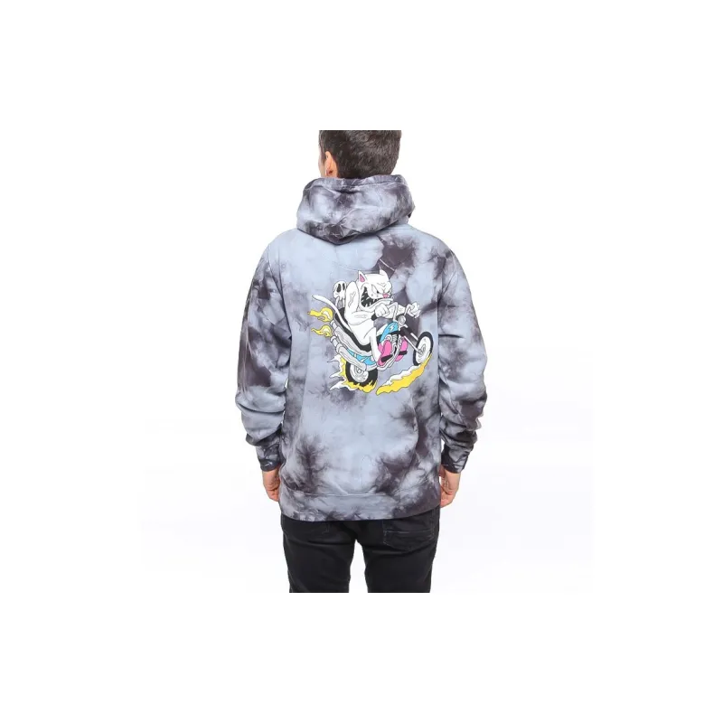 RIPNDIP Hooded Regular Sweatshirt Winter Unisex Tie Dye Black-3
