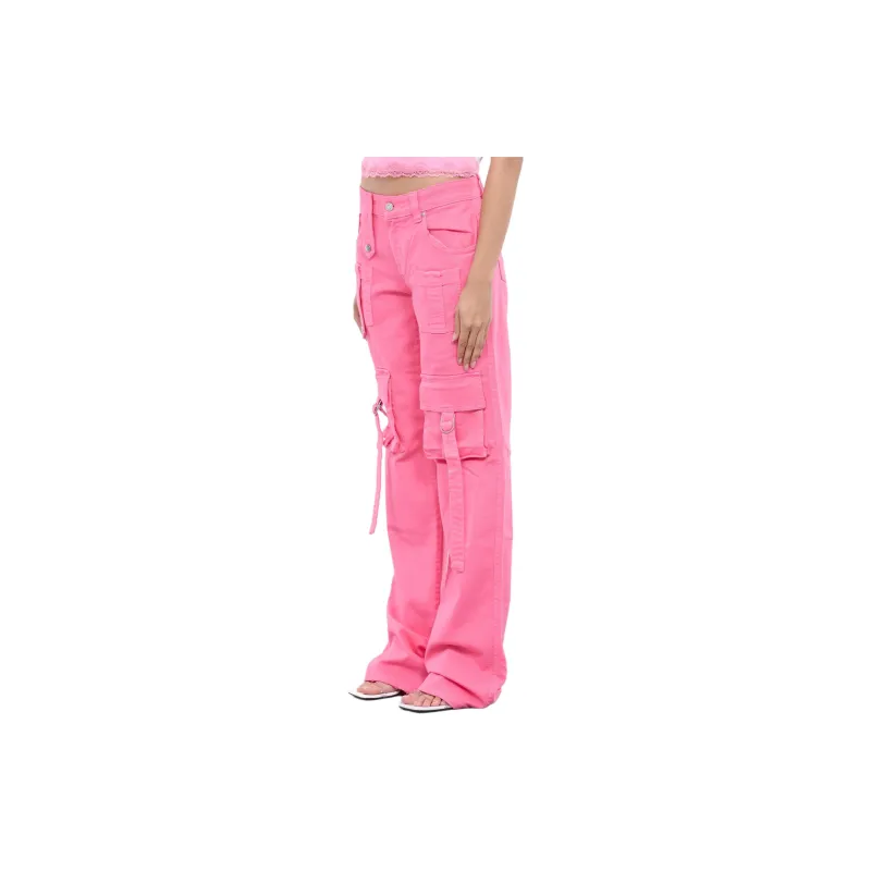 Blumarine Logo patch Flared Cargo Jeans-2