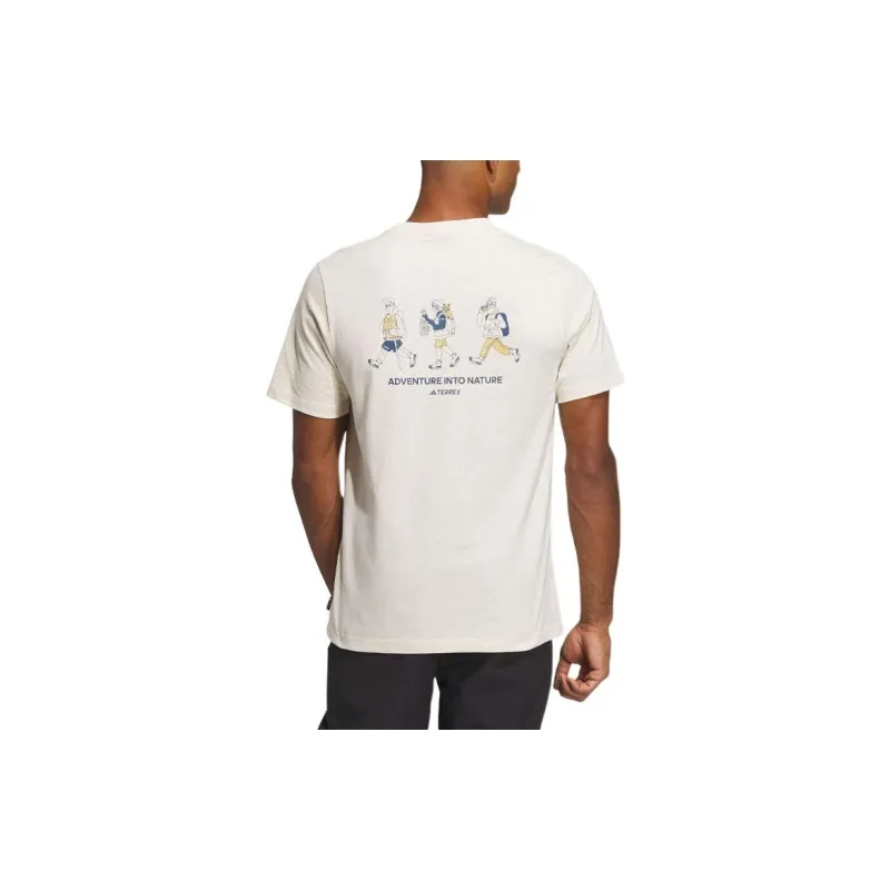 Adidas T Shirts Men Beige-2