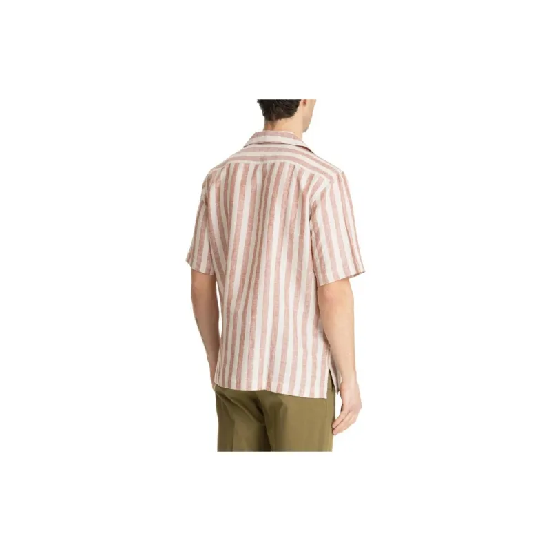 LARDINI Striped Linen Shirt-2