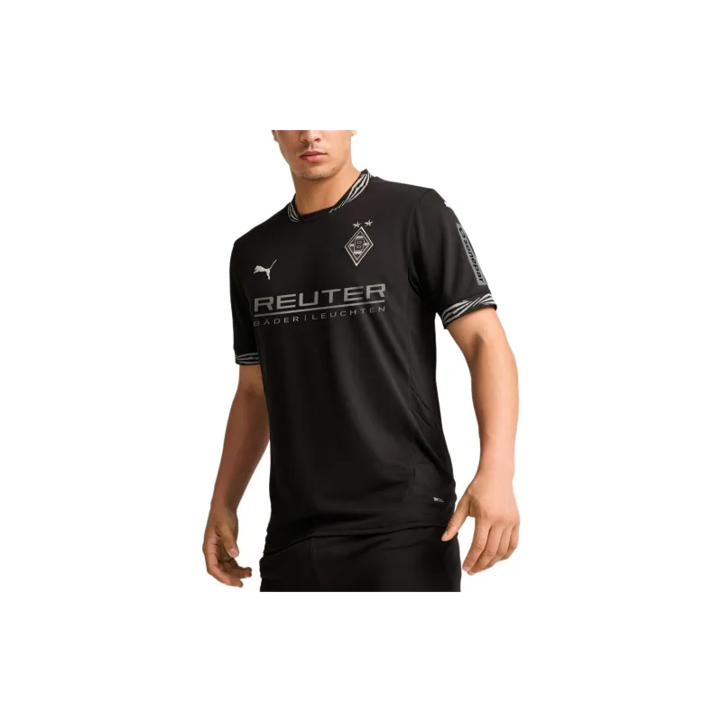 PUMA Borussia Mönchengladbach Soccer Jerseys Men's Black Gray Color-2