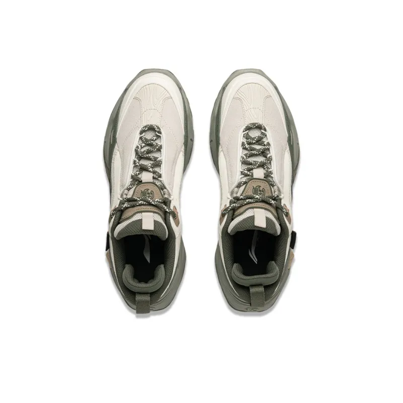 LiNing CF Su Chi 3 Wear-Resistant Slip-Resistant Low-Top Trekking Shoes Men's Beige Green-3