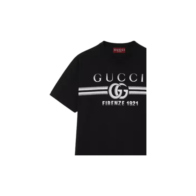 GUCCI Cotton Jersey GUCCI Print T Shirt-3