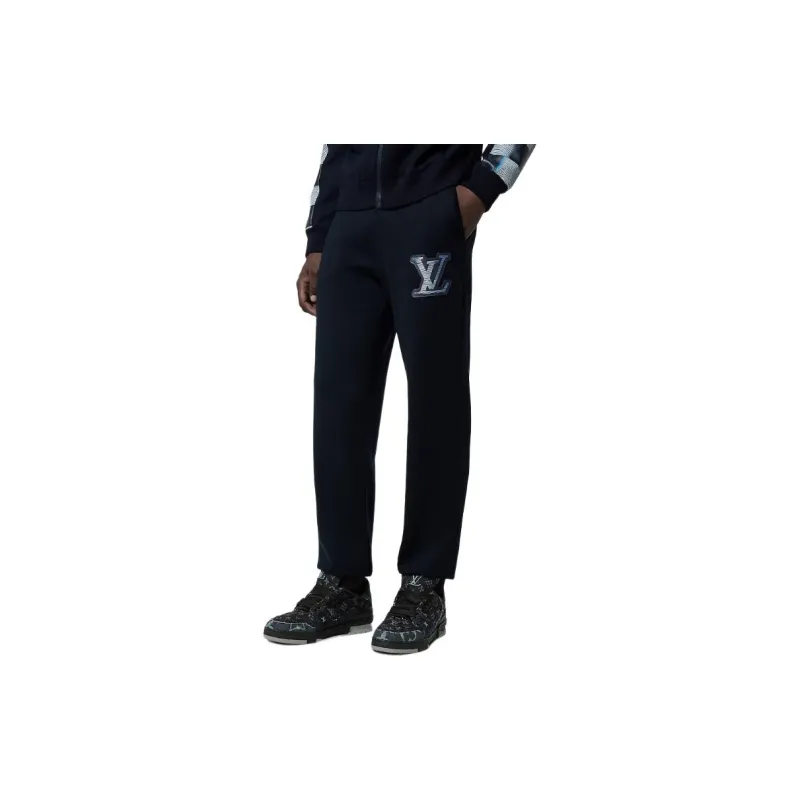 LOUIS VUITTON Athletic Trousers Men's Blue-3
