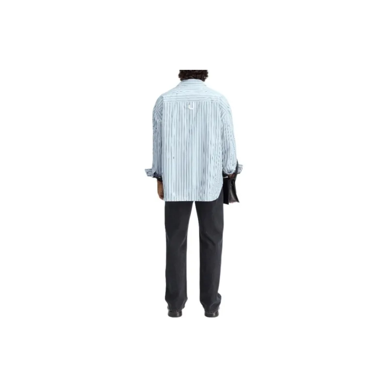 Jacquemus Striped Collared Long Sleeve Shirt-3