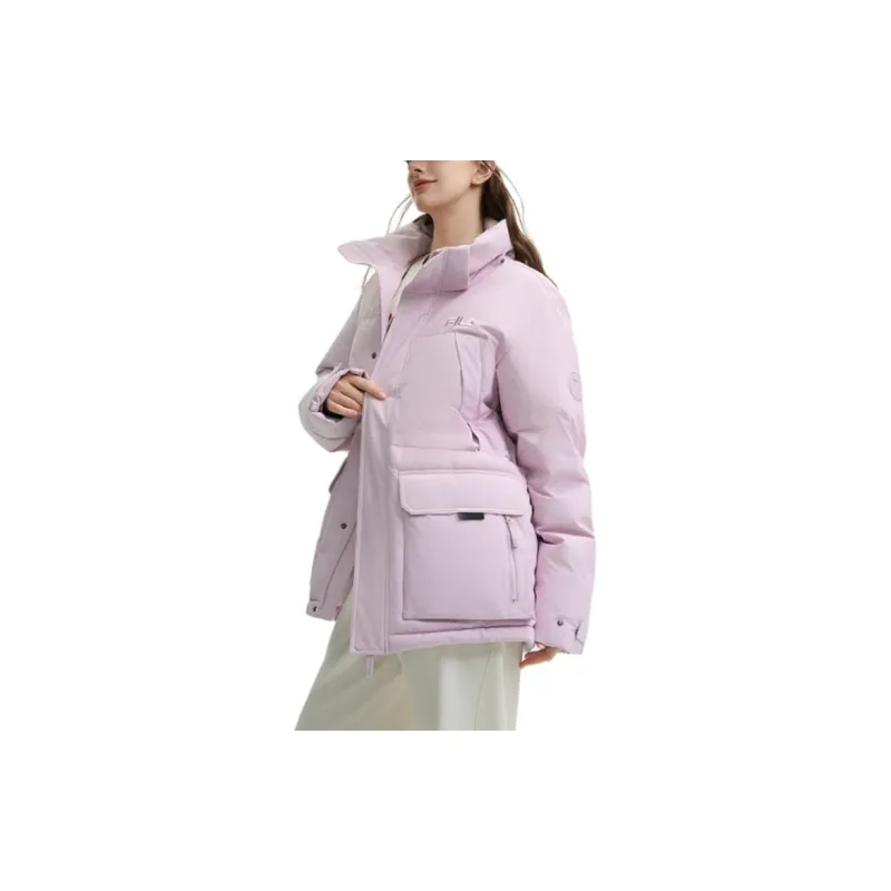 FILA ORIGINALE Down Jacket Unisex Dark Plum Pink-3
