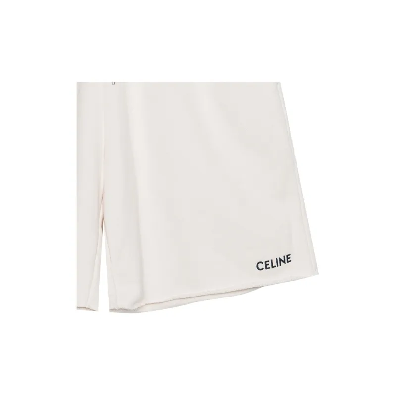 CELINE Logo Printed Drawstring Shorts-6