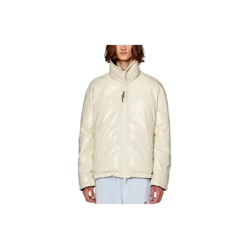 DIESEL Logo Patch Funnel Neck Padded Jacket-2