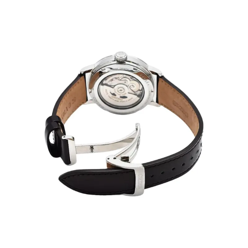 SEIKO Automatic Mechanical Movement Leather Watch Bands Watch Men's Watches Blue Dial-3