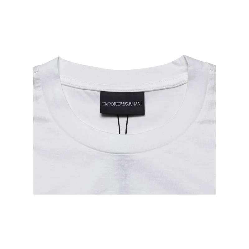 EMPORIO ARMANI T Shirts Men Vanilla White-4