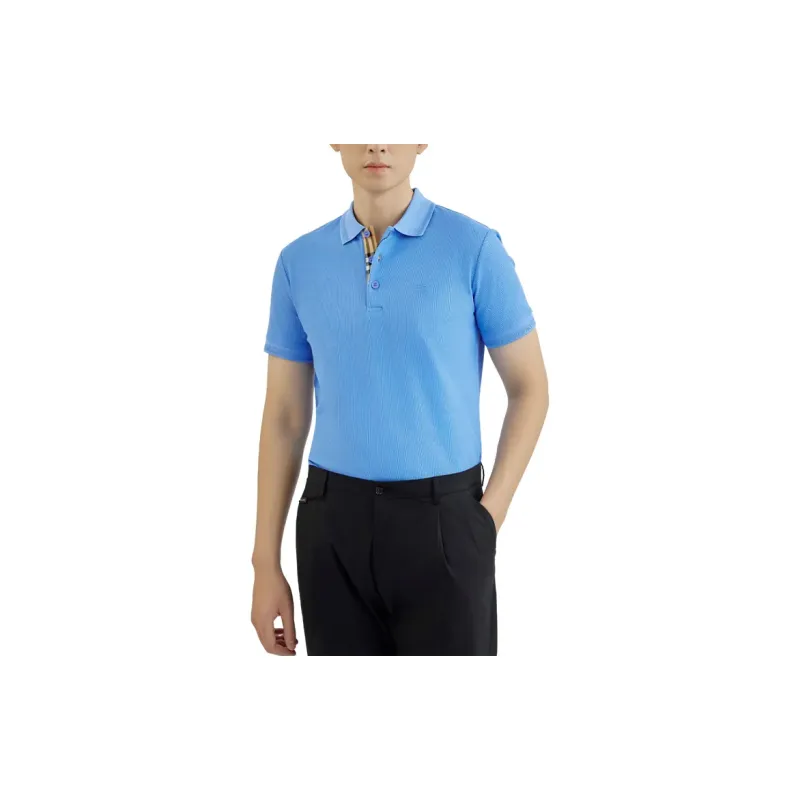 Burberry Polo Shirts Men Blue-2
