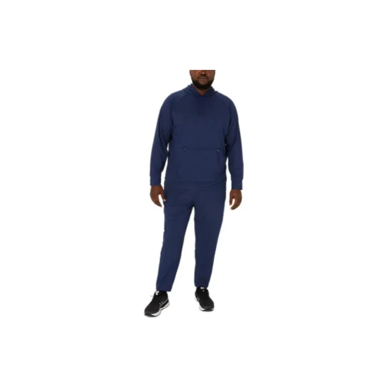 Asics Tech Pull Over Hoodie Sweatshirt Men's Blue-2