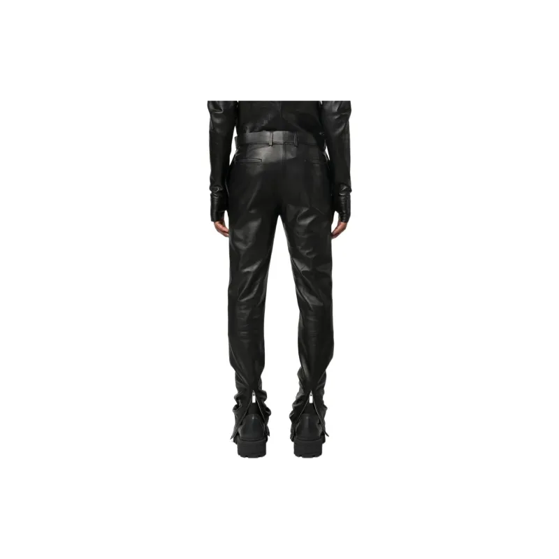 OFF WHITE Belted Lea Super Skinny Pant-2