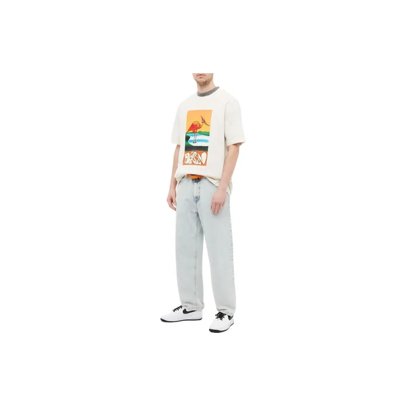 HERON PRESTON Abstract Heron Print T Shirt-1