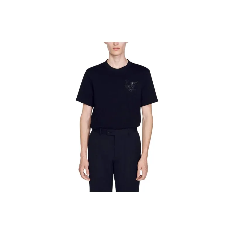 Sandro Year Of The Dragon Capsule Series Polo Shirts Unisex Black-1
