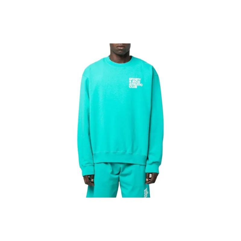 SPORTY & RICH Logo Printed Crewneck Sweatshirt-3