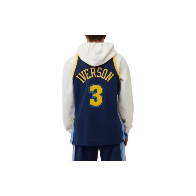Mitchell Ness 2006/07 Hardwood Classics Denver Nuggets Allen Iverson 'Astros ' Swingman Jersey-3
