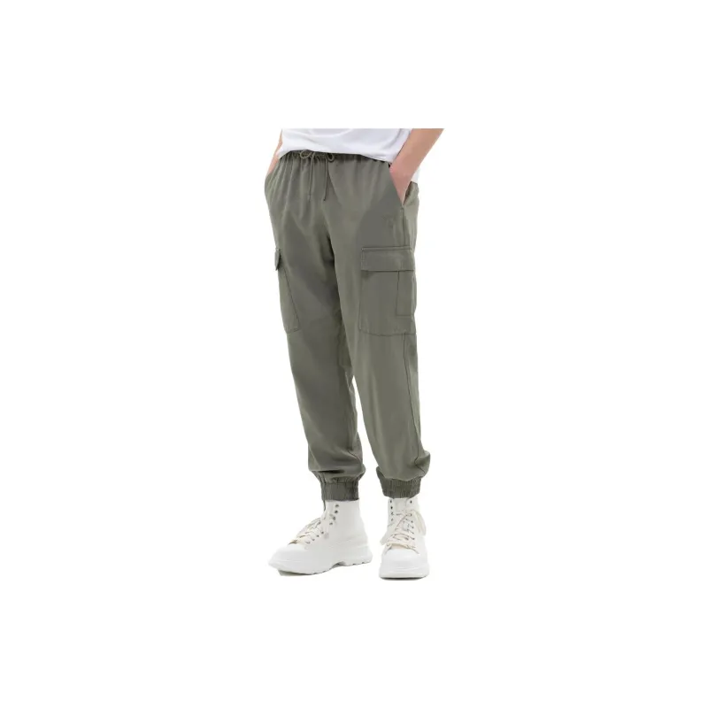 GUESS Casual Pants Men Army Green-3