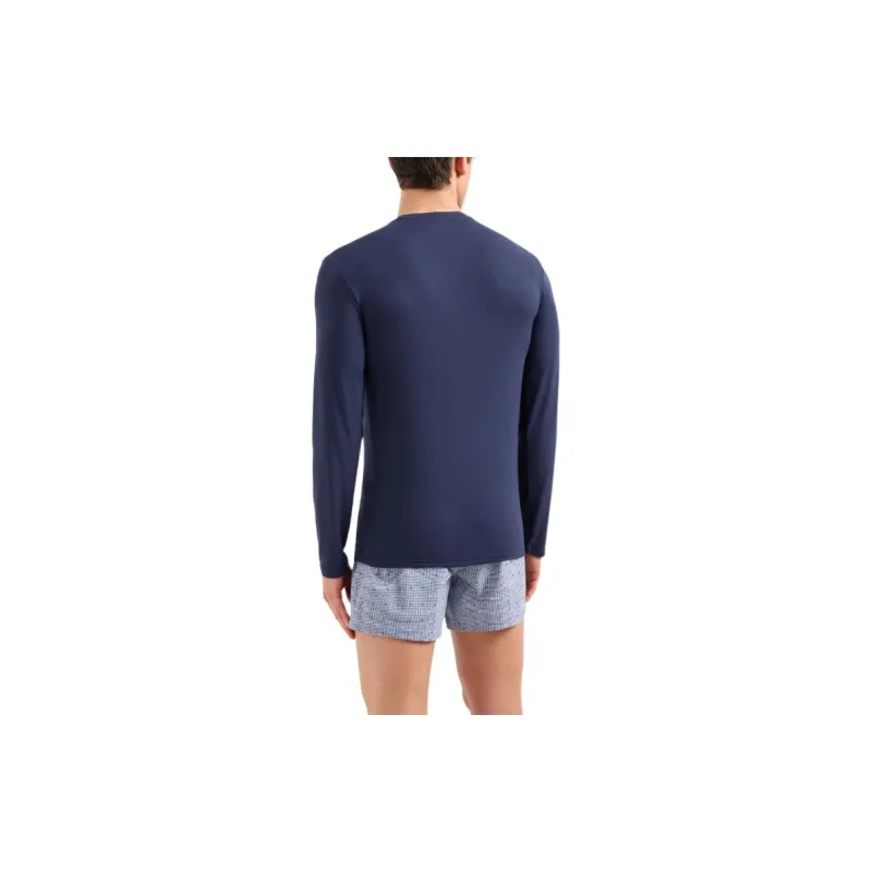 EMPORIO ARMANI Fitted Loungewear Top In Cosy Modal-2