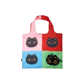 The British Museum Fabric Tote Bag, Shopping Bag, Shoulder Bag Unisex Red & Blue & Green