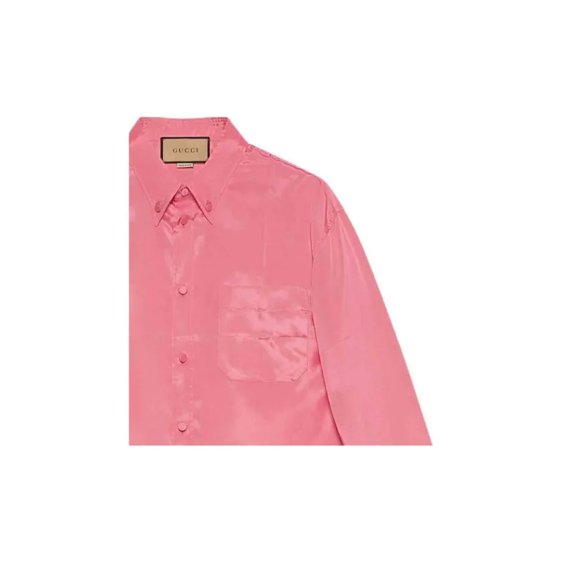 GUCCI Chinese New Year Shirts Men Pink-6