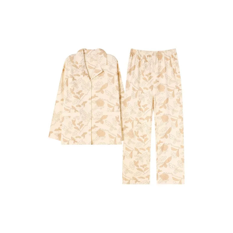 Mulong Family Pajama Set Women's Apricot-0