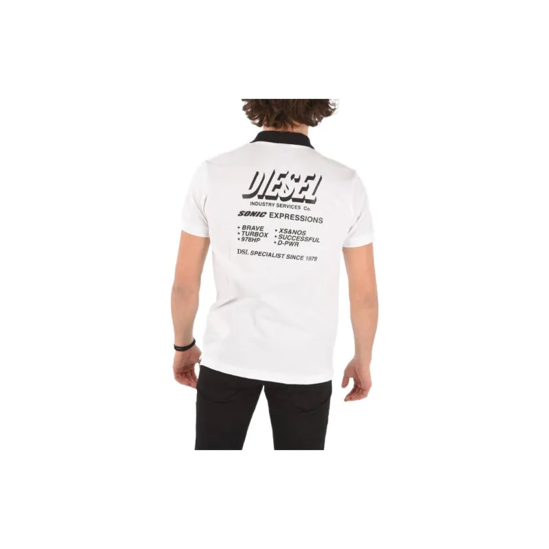 DIESEL Polo Shirts Men White-3